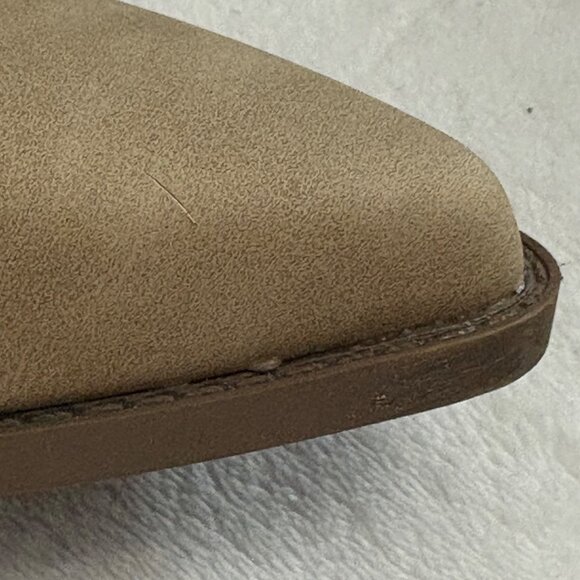 Tan Western Cowboy Boots Indigo Rd. Embroidered Mid-Calf Stacked Heel Womens 7M - Picture 11 of 15